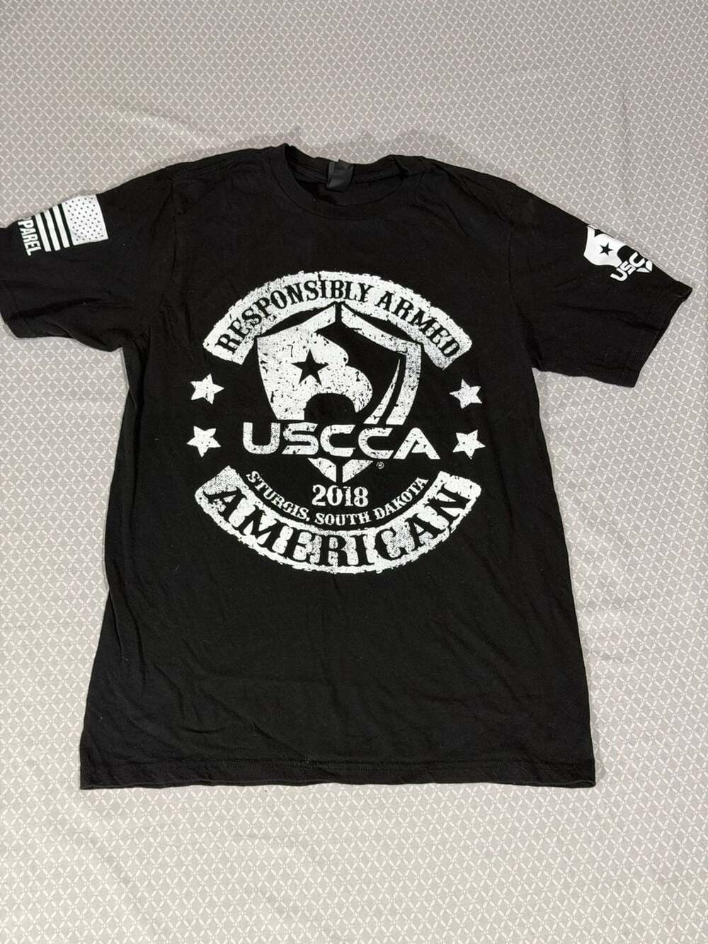 Nine Line Apparel USCCA Responsibly Armed American 2018 Sturgis T-Shirt Size S